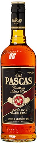 Old Pascas Barbados Dark Rum (1 x 0,7l) – echter karibischer Premium Rum aus Barbados, der Wiege des karibischen Rums – leicht, elegant und mild