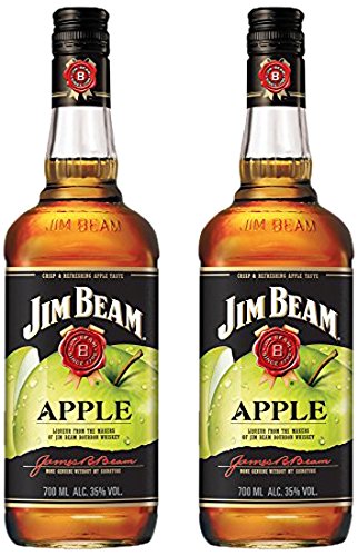 Jim Beam Apfel Likör Bourbon Whiskey (2 x 0.7 l)