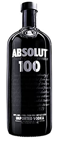 Absolut 100 – Edel-Vodka in eleganter, schwarzer Flasche – Luxuriöses Genusserlebnis – 1 x 0,7 l