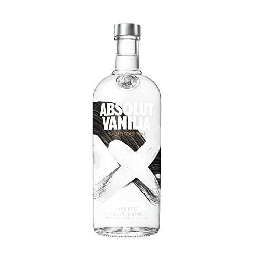 Absolut Vanilia – Absolut Vodka mit Vanillearoma – Absolute Reinheit und einzigartiger Geschmack in ikonischer Apothekerflasche – 1 x 1 l