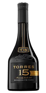 TORRES BRANDY 15 RESERVA PRIVADO (1x 0,7l) – aus der spanischen Weinbauregion Penedès – in statischer Lagerung und Solera-Verfahren gereift – 70cl mit 40% vol.