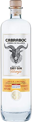 Cabraboc Dry Gin Taronja 0,7L – Mallorca Spanien – 44% vol – ideal für Gin Tonic und andere Gin Cocktails