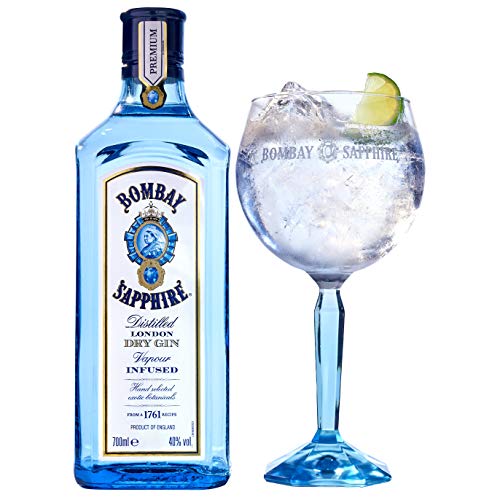 Bombay Sapphire London Dry Gin Geschenkpackung mit Glas (1 x 0.7 l)
