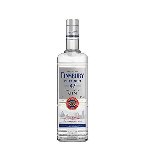 Finsbury 47 Gin mit 47% vol. – Der 6-fach destillierte Premium Gin aus London seit 1740 – Wacholder, Zitrone, Orange und Minzaromen – Perfekt für Gin & Tonic und Martini-Cocktails – 1x 0,7l