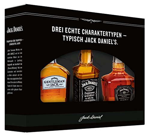 Jack Daniel's Old No. 7 Markenfamilien Geschenkset (Gentleman Jack, Single Barrel) zur Verkostung – limitiert Whisky (3 x 0.05 l)