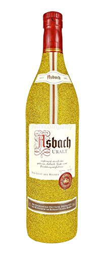 Asbach Uralt Weinbrand 0,7l 700ml (35% Vol) – Bling Bling Glitzerflasche in gold -[Enthält Sulfite]