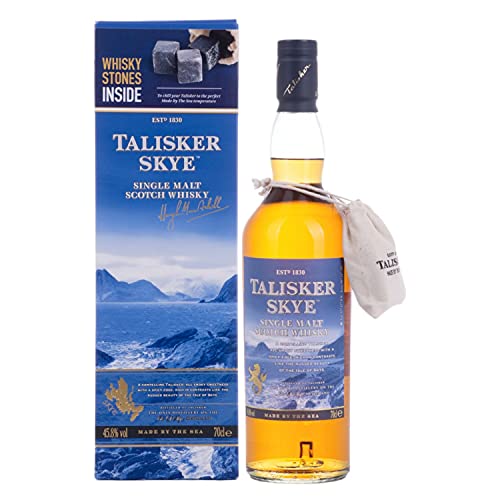 Talisker Skye 45,8% Volume 0,7l in Geschenkbox mit Whisky Steinen Whisky