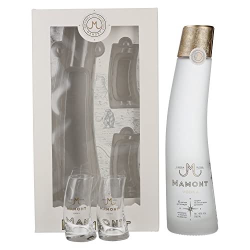 Mamont Wodka mit Geschenkverpackung mit 2 Gläsern (1 x 0.7 l)