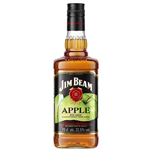Jim Beam Apple – Bourbon Whiskey mit Apfel-Likör, erfrischender und fruchtiger Geschmack, 32,5 % Vol, 1 x 0,7l