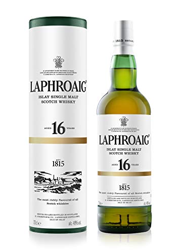 Laphroaig 16 Jahre Single Malt Whisky, mit Geschenkverpackung, 48% Vol, 1 x 0,7l