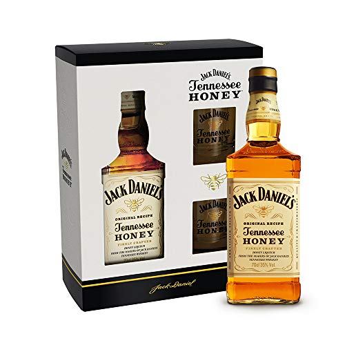 Jack Daniel's Tennessee Honey Set – Geschenkkarton inkl. Gläser | Ideal zum Verschenken (1 x 0,7 Liter)