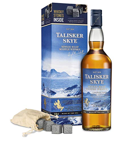 Talisker Skye Single Malt Whisky Geschenkpackung mit Whisky Steinen