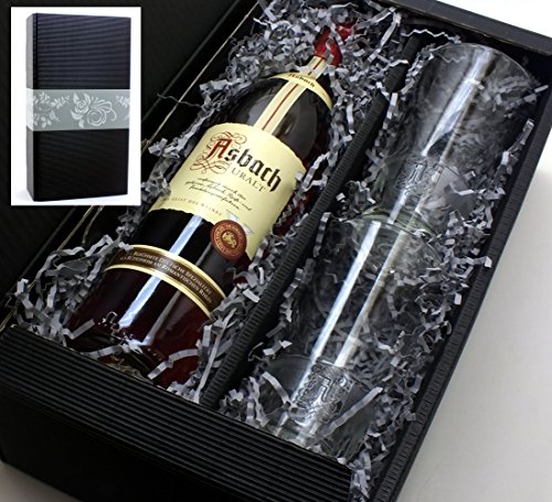 Asbach Uralt Weinbrand 0,7l 36% Set mit 2 Longdrink Gläsern in Geschenkkarton