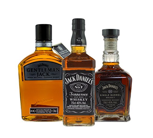 Jack Daniel's Paket (Jack Daniels 0,7l, Gentleman Jack 0,7l, Single Barrel 0,7l) 3×0,7l