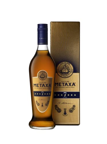 Metaxa 7 Sterne mit 40% vol. | Einzigartiger Brandy aus Griechenland in Geschenkpackung (1 x 0,7l)