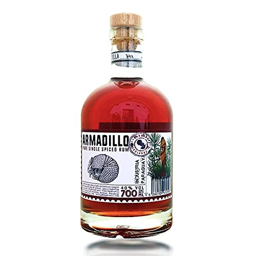 Armadillo Pure Single Spiced Rum, handgefertigt aus Paraguay, gereift auf französischer Eiche, Craft-Rum, ohne Zusatzstoffe (1 x 0.7 l)