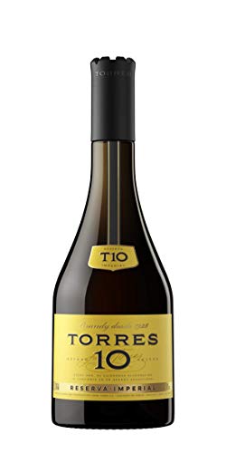 TORRES BRANDY 10 RESERVA IMPERIAL (1x 0,7l) – aus der spanischen Weinbauregion Penedès – im Solera-Verfahren gereift – 70cl mit 38% vol.