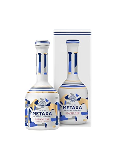 Metaxa Grande Fine in der Collector’s Edition mit 40% vol. | Hochwertiger Brandy aus Griechenland in ikonischer Porzellanflasche | Perfektes Geschenk für Metaxa-Liebhaber (1 x 0,7l)
