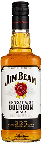 Jim Beam White Kentucky Straight Bourbon Whiskey, vollmundiger und milder Geschmack, 40% Vol, 1 x 0,7l