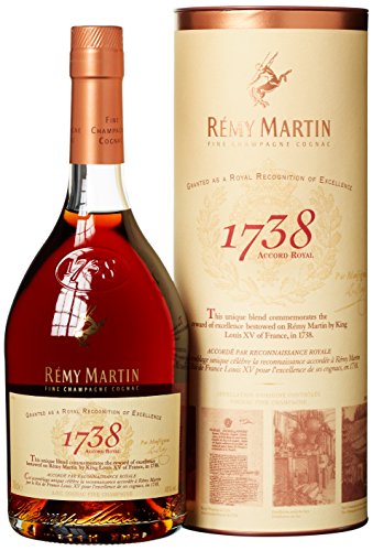 Rémy Martin 1738 Accord Royal 40% vol. (1 x 0,7l) – Premium-Cognac aus Frankreich in hochwertiger Geschenkverpackung