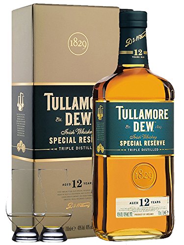 Tullamore Dew 12 Jahre mit 2 Glencairn Gläsern