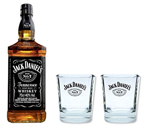 Jack Daniels 0,7l 40% Set mit 2 Original Tumblern / Whiskybechern