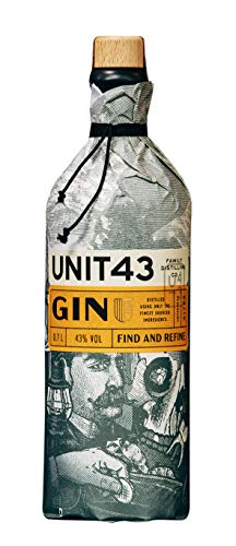 Unit43 43 Dry Gin – international ausgezeichneter Craft Gin aus Südafrika | Best Gin in Africa 2021 (The UK Gin Guide) | Spezielle Fynbos Botanicals vom Westkap Südafrikas | 43% (1x 0,7l)